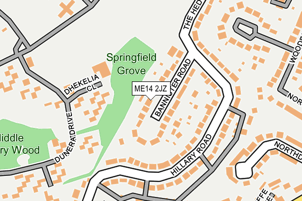 ME14 2JZ map - OS OpenMap – Local (Ordnance Survey)