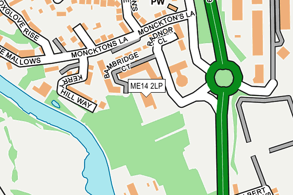 ME14 2LP map - OS OpenMap – Local (Ordnance Survey)
