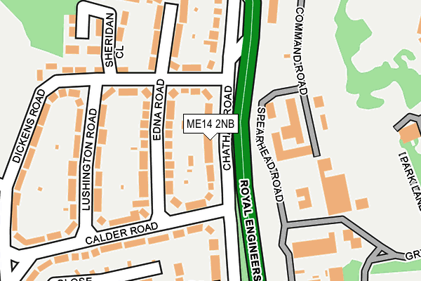 ME14 2NB map - OS OpenMap – Local (Ordnance Survey)
