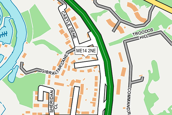 ME14 2NE map - OS OpenMap – Local (Ordnance Survey)