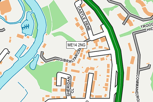 ME14 2NG map - OS OpenMap – Local (Ordnance Survey)