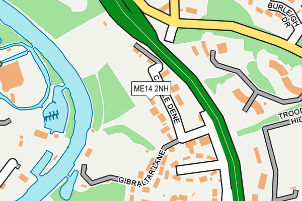 ME14 2NH map - OS OpenMap – Local (Ordnance Survey)