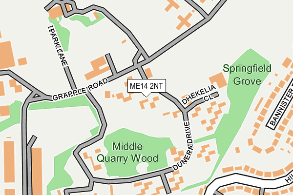 ME14 2NT map - OS OpenMap – Local (Ordnance Survey)