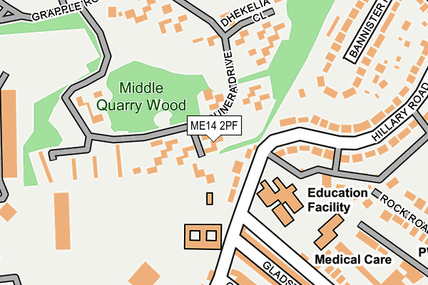 ME14 2PF map - OS OpenMap – Local (Ordnance Survey)