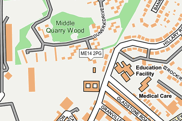 ME14 2PG map - OS OpenMap – Local (Ordnance Survey)