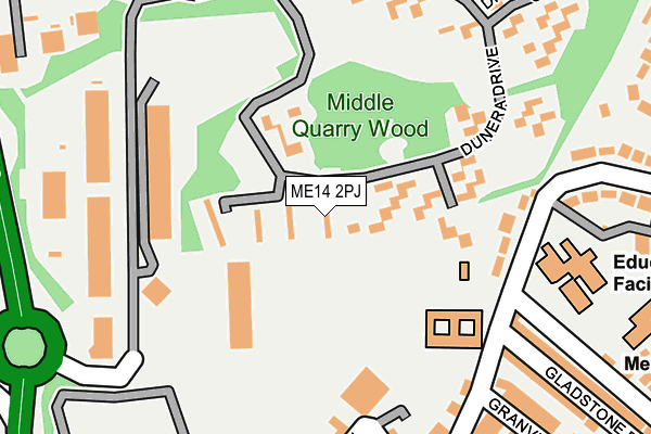 ME14 2PJ map - OS OpenMap – Local (Ordnance Survey)