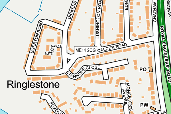 ME14 2QG map - OS OpenMap – Local (Ordnance Survey)