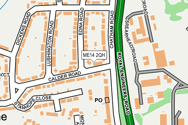ME14 2QH map - OS OpenMap – Local (Ordnance Survey)