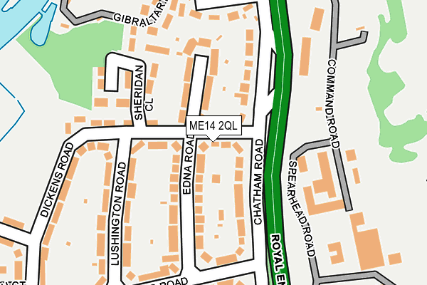 ME14 2QL map - OS OpenMap – Local (Ordnance Survey)