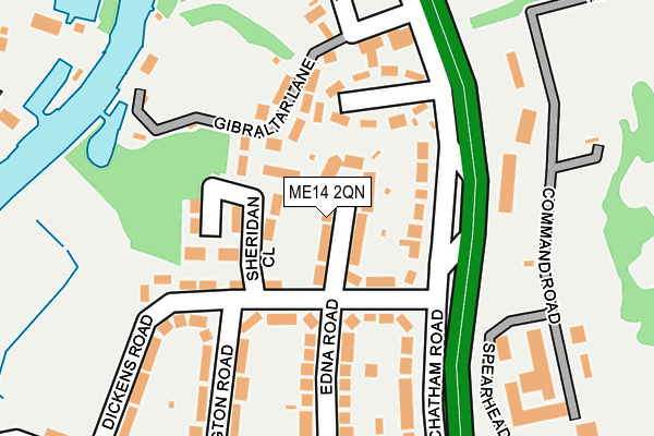 ME14 2QN map - OS OpenMap – Local (Ordnance Survey)