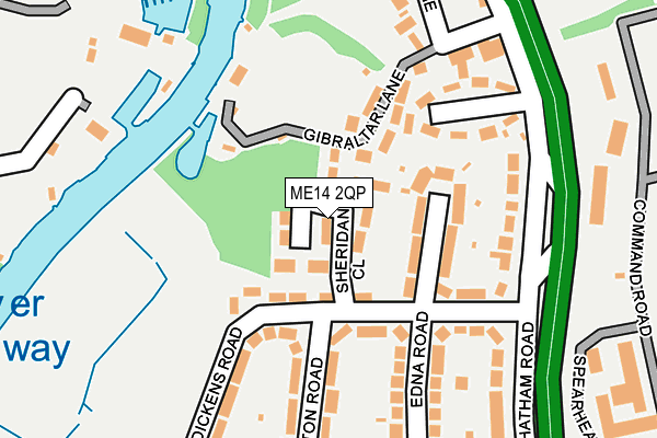 ME14 2QP map - OS OpenMap – Local (Ordnance Survey)