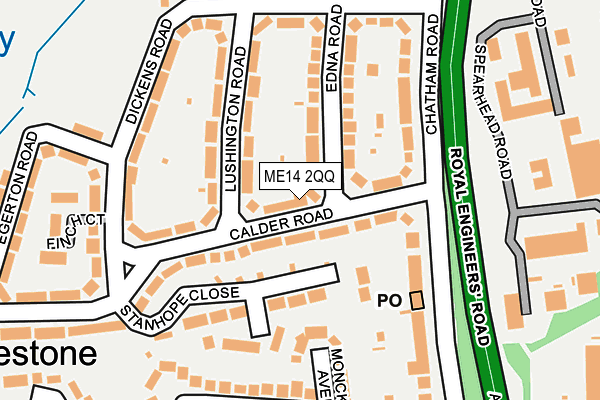 ME14 2QQ map - OS OpenMap – Local (Ordnance Survey)