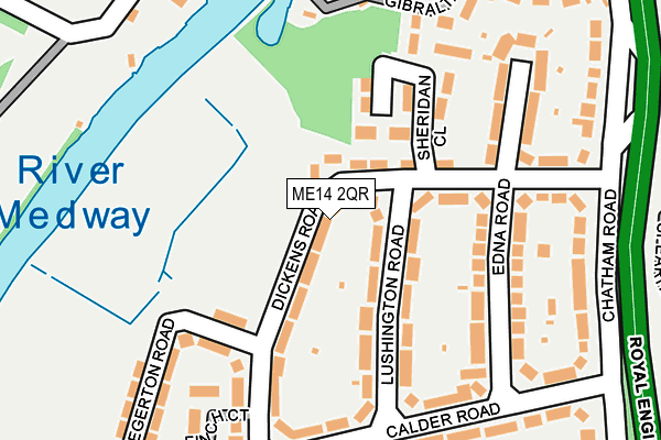 ME14 2QR map - OS OpenMap – Local (Ordnance Survey)