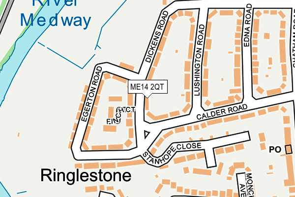 ME14 2QT map - OS OpenMap – Local (Ordnance Survey)