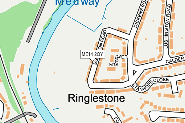 ME14 2QY map - OS OpenMap – Local (Ordnance Survey)