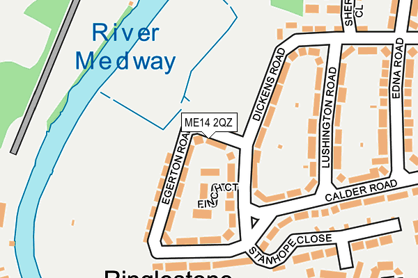 ME14 2QZ map - OS OpenMap – Local (Ordnance Survey)