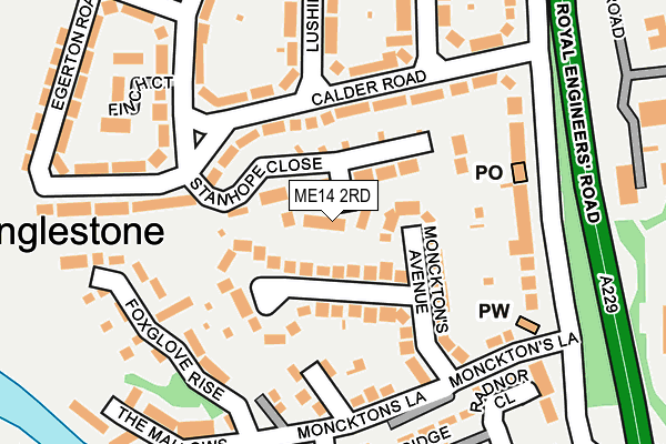 ME14 2RD map - OS OpenMap – Local (Ordnance Survey)