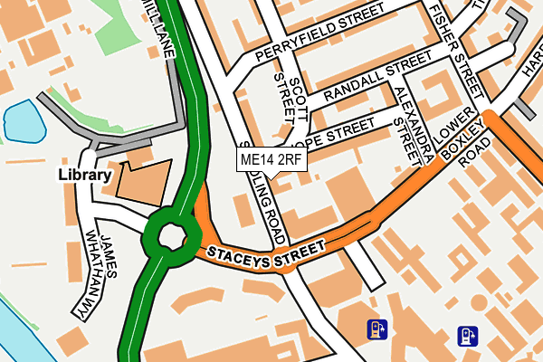 ME14 2RF map - OS OpenMap – Local (Ordnance Survey)