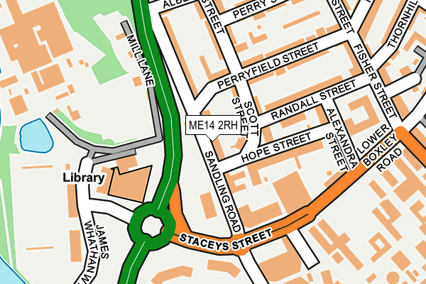 ME14 2RH map - OS OpenMap – Local (Ordnance Survey)
