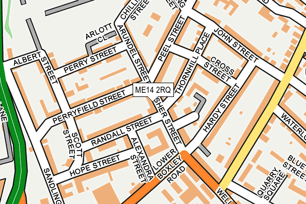 ME14 2RQ map - OS OpenMap – Local (Ordnance Survey)