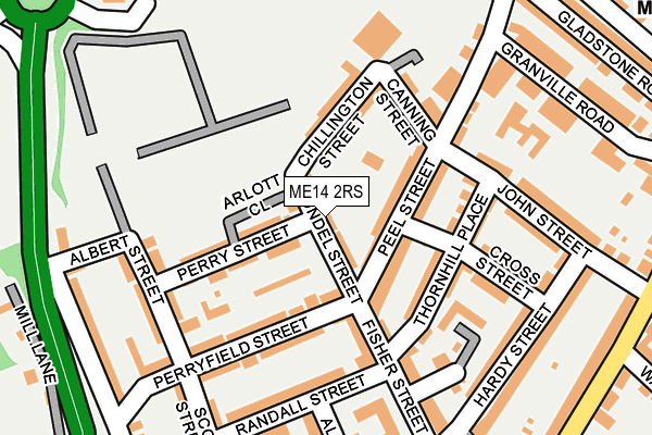 ME14 2RS map - OS OpenMap – Local (Ordnance Survey)