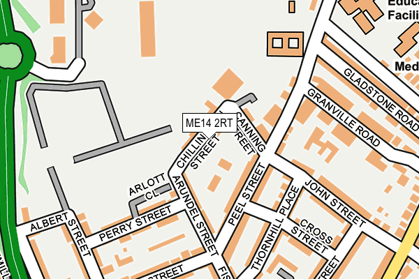 ME14 2RT map - OS OpenMap – Local (Ordnance Survey)