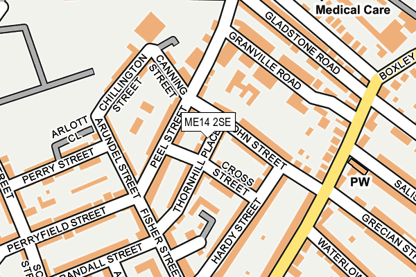 ME14 2SE map - OS OpenMap – Local (Ordnance Survey)