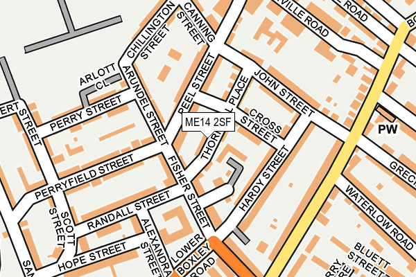 ME14 2SF map - OS OpenMap – Local (Ordnance Survey)