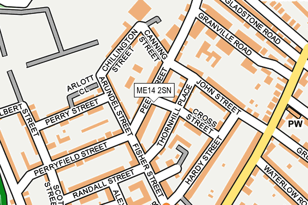 ME14 2SN map - OS OpenMap – Local (Ordnance Survey)