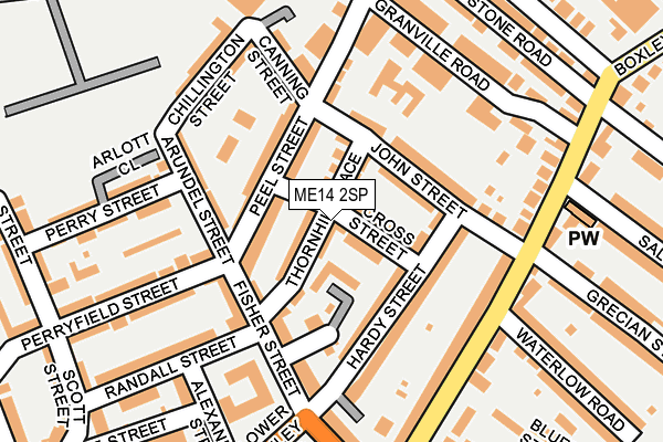 ME14 2SP map - OS OpenMap – Local (Ordnance Survey)