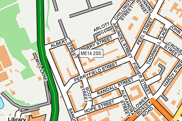 ME14 2SS map - OS OpenMap – Local (Ordnance Survey)