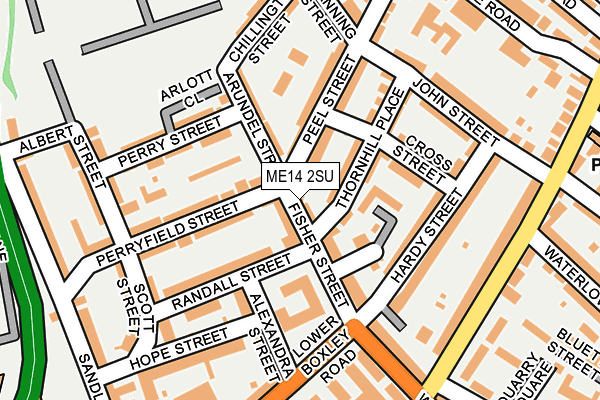 ME14 2SU map - OS OpenMap – Local (Ordnance Survey)