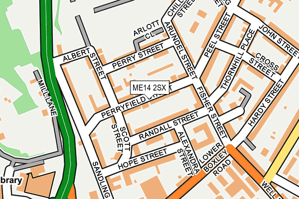 ME14 2SX map - OS OpenMap – Local (Ordnance Survey)
