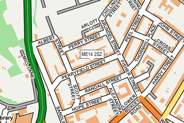 ME14 2SZ map - OS OpenMap – Local (Ordnance Survey)