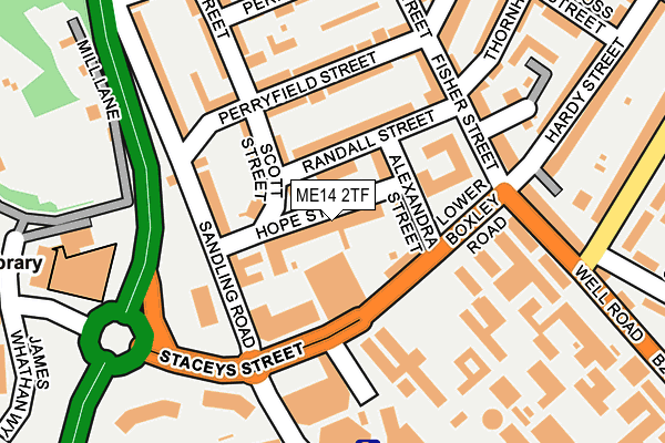 ME14 2TF map - OS OpenMap – Local (Ordnance Survey)
