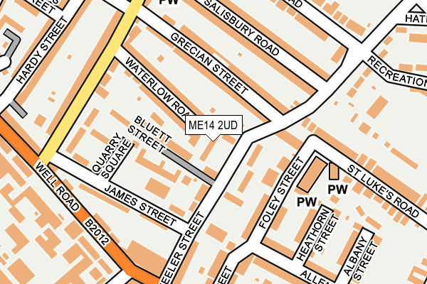 ME14 2UD map - OS OpenMap – Local (Ordnance Survey)