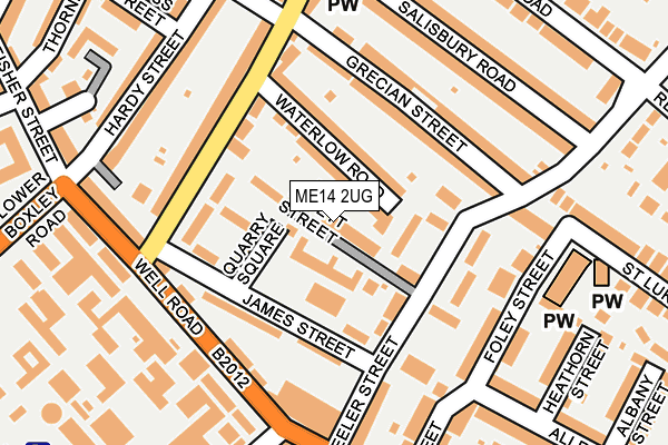 ME14 2UG map - OS OpenMap – Local (Ordnance Survey)