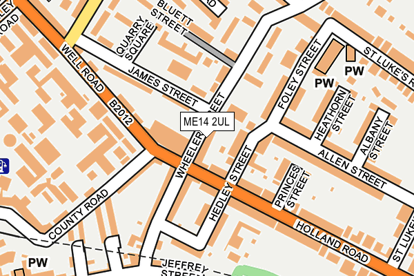 ME14 2UL map - OS OpenMap – Local (Ordnance Survey)