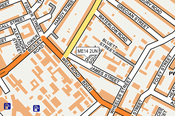 ME14 2UN map - OS OpenMap – Local (Ordnance Survey)