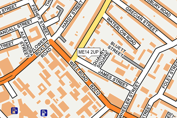 ME14 2UP map - OS OpenMap – Local (Ordnance Survey)