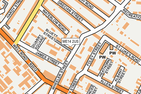 ME14 2US map - OS OpenMap – Local (Ordnance Survey)