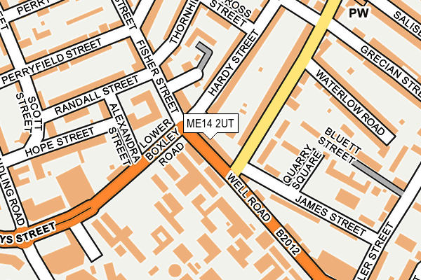 ME14 2UT map - OS OpenMap – Local (Ordnance Survey)