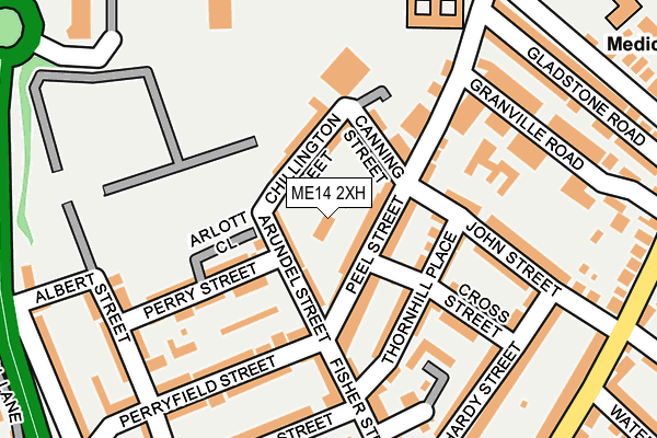 ME14 2XH map - OS OpenMap – Local (Ordnance Survey)