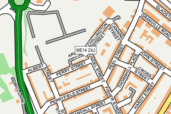 ME14 2XJ map - OS OpenMap – Local (Ordnance Survey)
