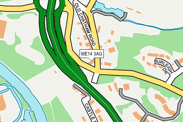 ME14 3AG map - OS OpenMap – Local (Ordnance Survey)