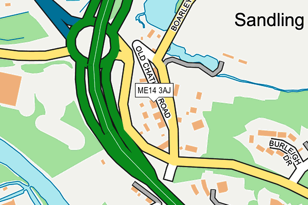 ME14 3AJ map - OS OpenMap – Local (Ordnance Survey)