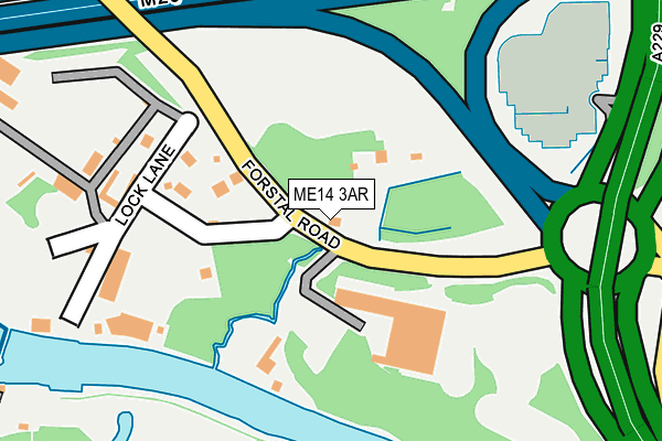 ME14 3AR map - OS OpenMap – Local (Ordnance Survey)