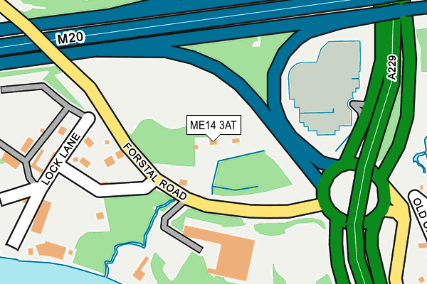 ME14 3AT map - OS OpenMap – Local (Ordnance Survey)