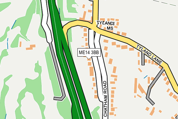 ME14 3BB map - OS OpenMap – Local (Ordnance Survey)