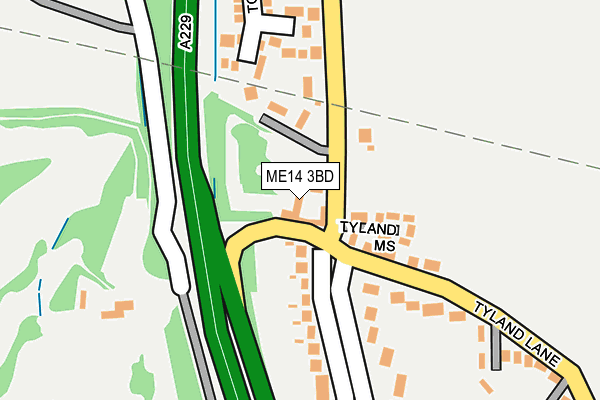 ME14 3BD map - OS OpenMap – Local (Ordnance Survey)